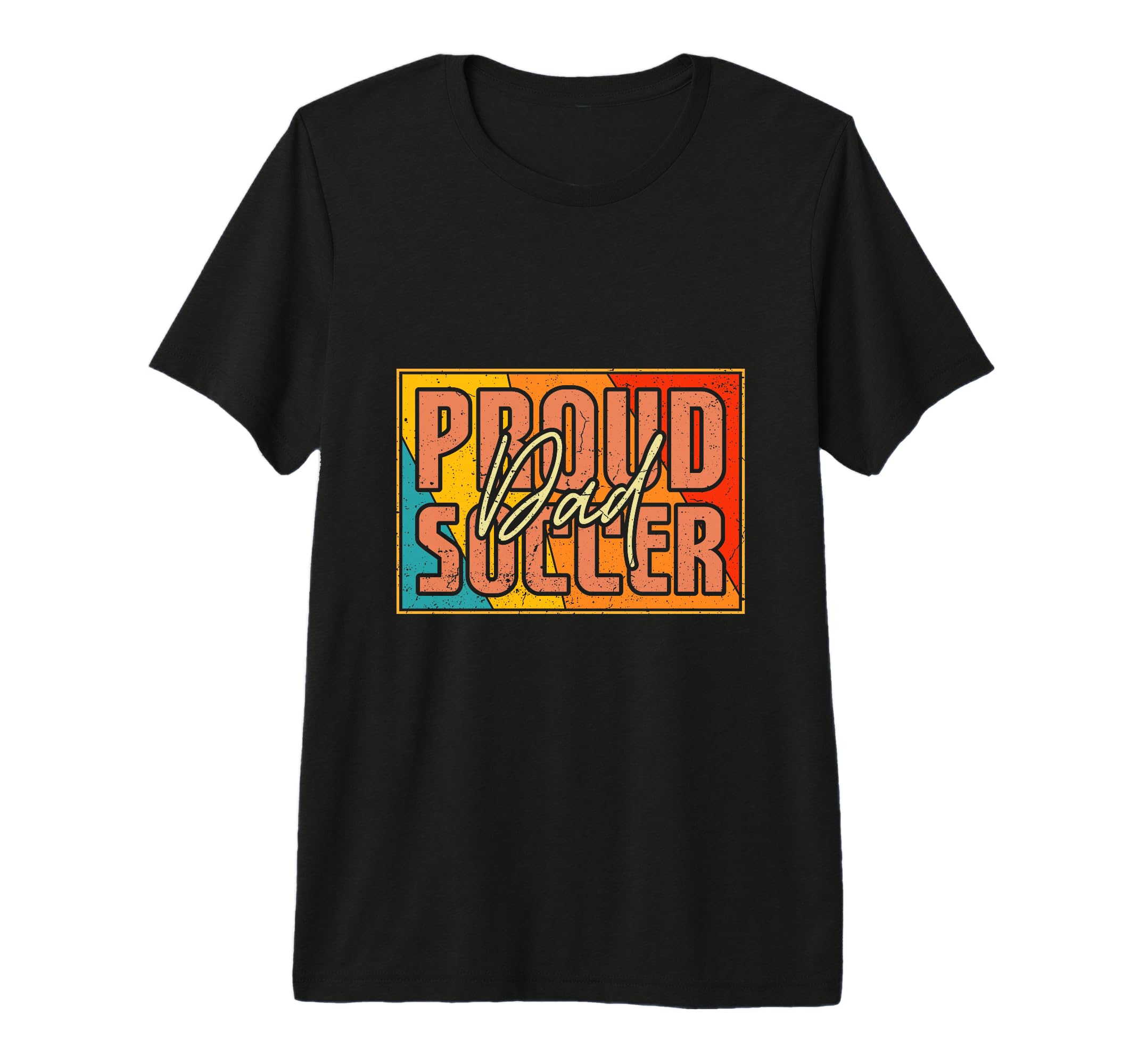 Proud Soccer Dad Football Sports Tri T-Shirt - Minimalist Print for Adults