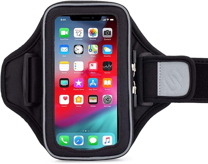 Sporteer Entropy E8 Running Armband - Compatible with iPhone 16 Pro Max, 16 Plus, 15/14 Pro Max, 16/15/14 Pro, iPhone 16/15/14, Galaxy S25+, S24+, S23+, Pixel, & Many More Mobile Phones - FITS Cases