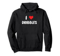 I Love Dribbles Heart Basketball Hoodie - Streetwear Style for Adults
