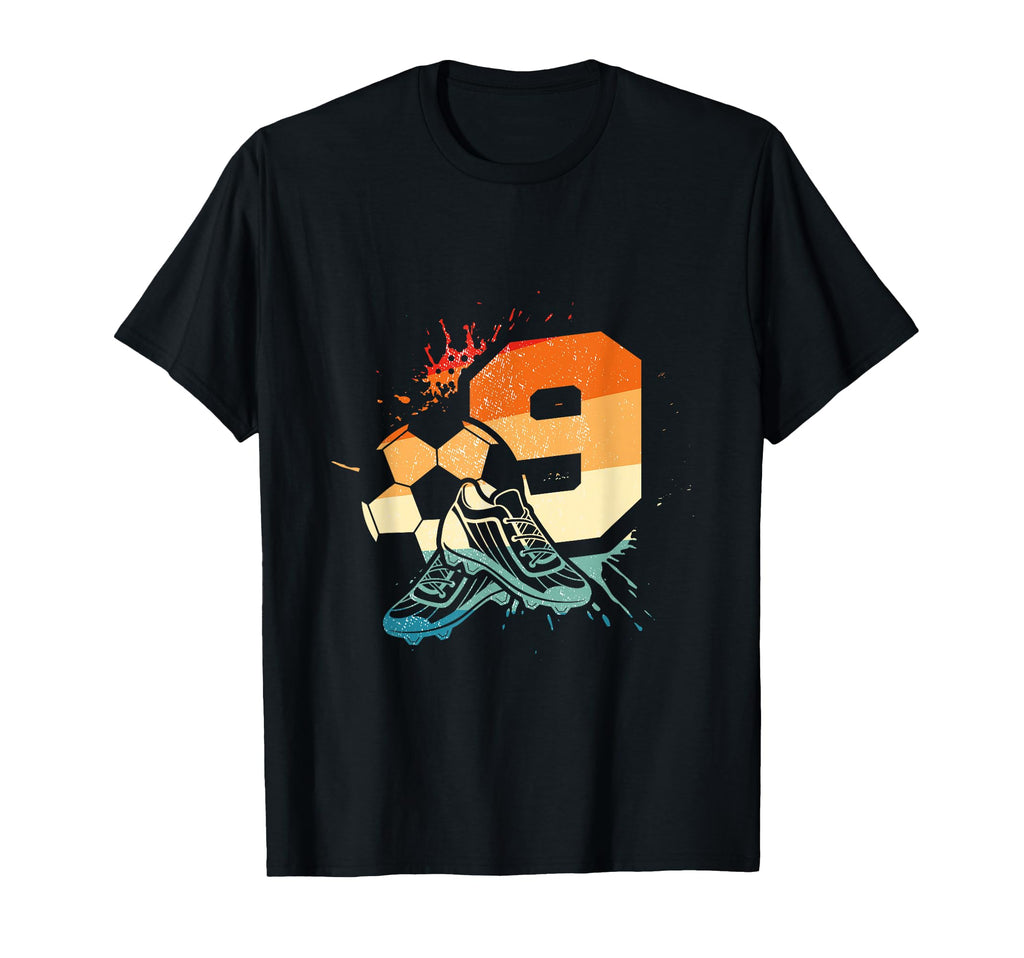 9Th Birthday Soccer Player Football 9 T-Shirt - Unique Graphic for Adults