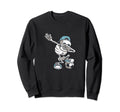 Dabbing Skeleton Soccer Player Funny Sweatshirt - Minimalist Print Unisex