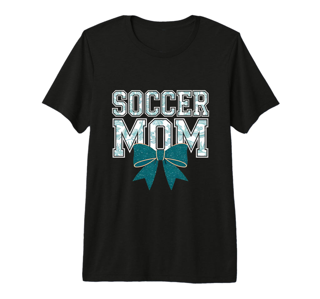 Soccer Mom Coquette Bow Mothers Day Tri T-Shirt - Custom Art Print Unisex