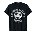 Multnomah County Soccer Distressed 90S T-Shirt - Minimalist Print Unisex
