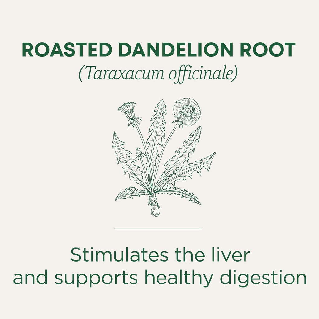 Traditional Medicinals Organic Roasted Dandelion Root Herbal Tea, 16 Tea Bags, Case of 6