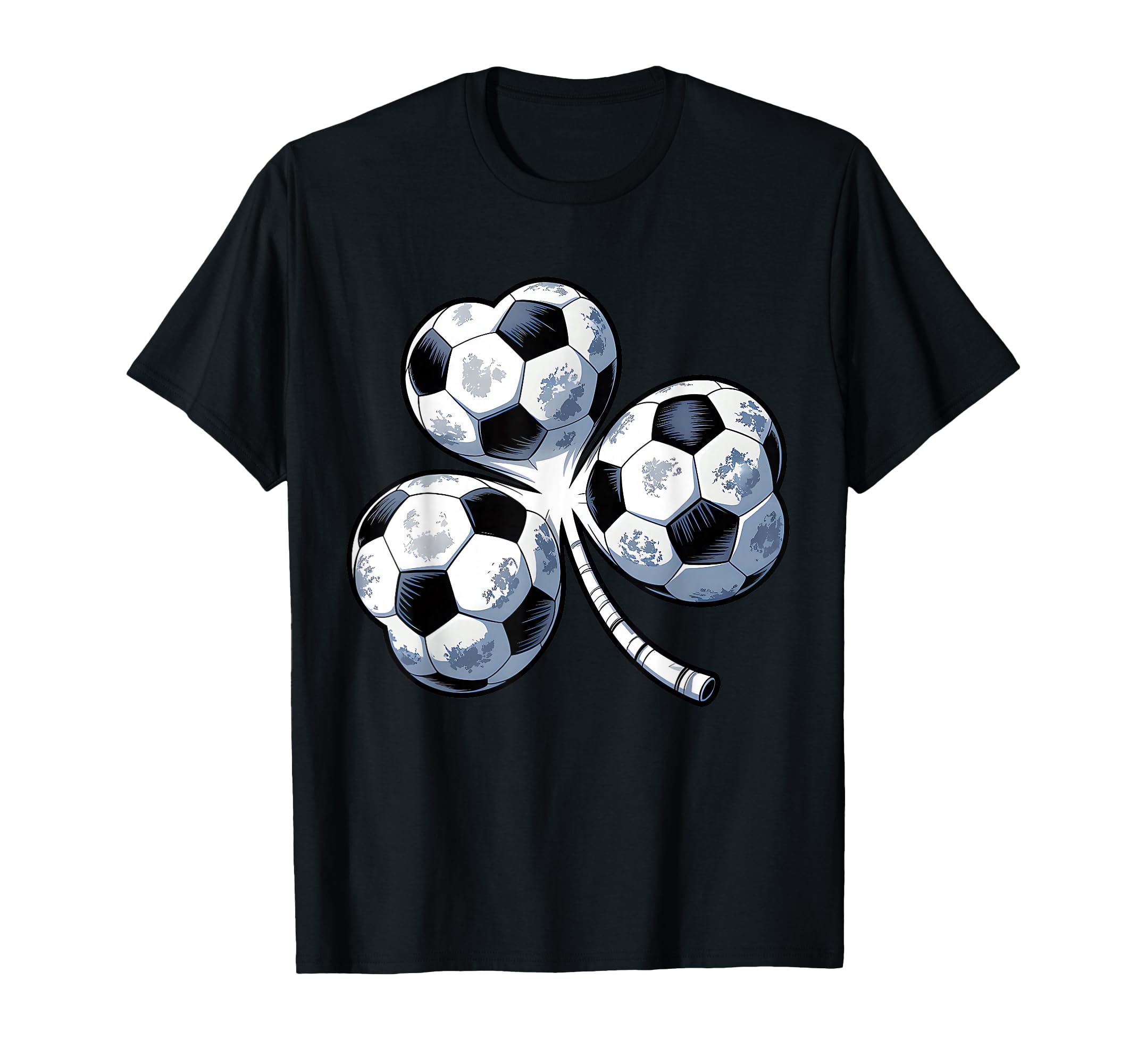 Soccer St Patricks Day Shamrock Green T-Shirt - Custom Art Print Men Women
