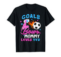 Gender Reveal Goals Or Bows Mommy T-Shirt - Custom Art Print for Adults