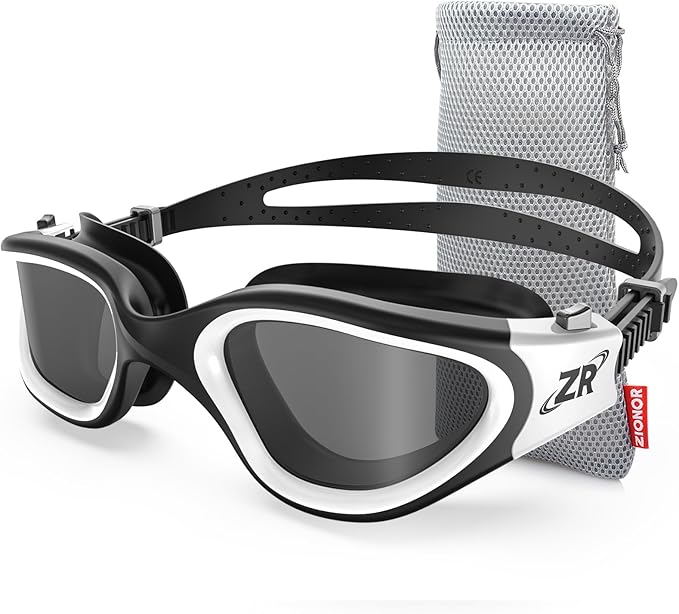 ZIONOR G1 Polarized Swimming Goggles for Unisex Adult Women Anti Fog 100% Anti UV Diving Goggles