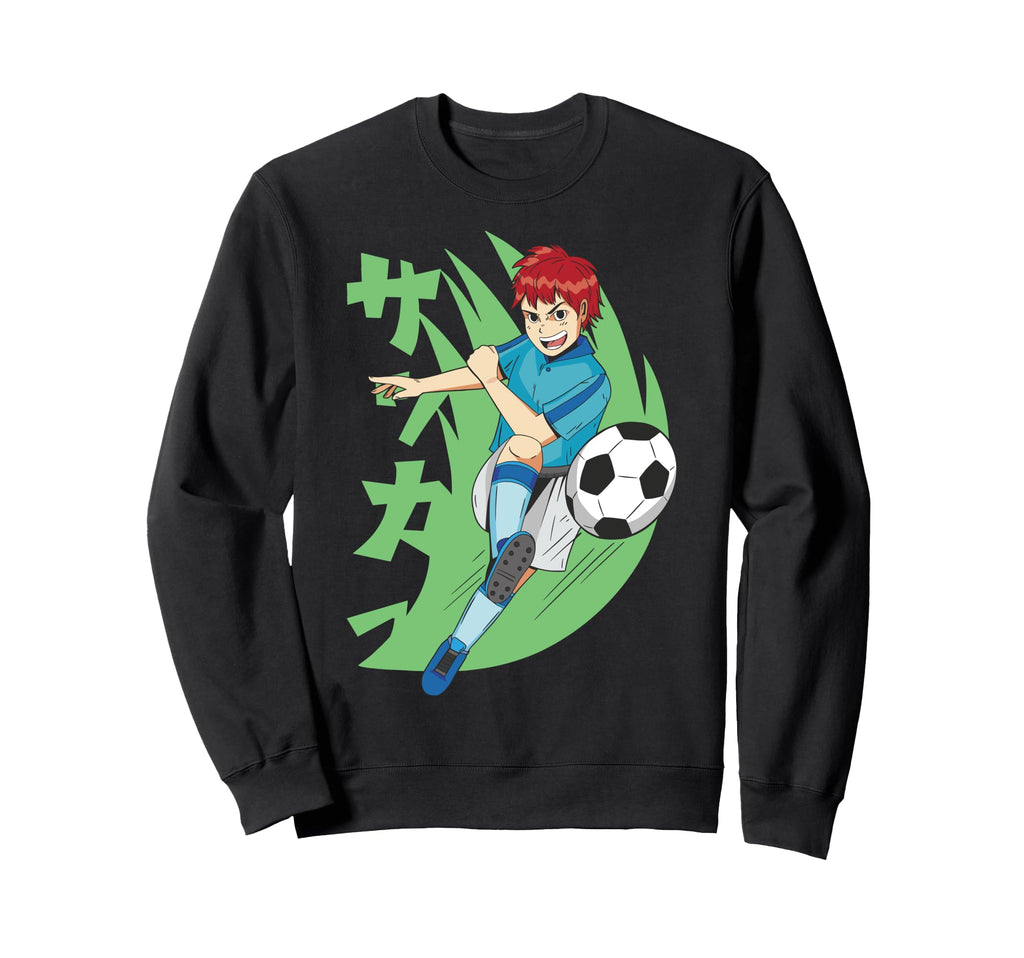 Anime Kicking Soccer Ball Sweatshirt - Streetwear Style Unisex