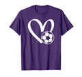 Soccer Ball Heart T-Shirt - Custom Art Print for Adults