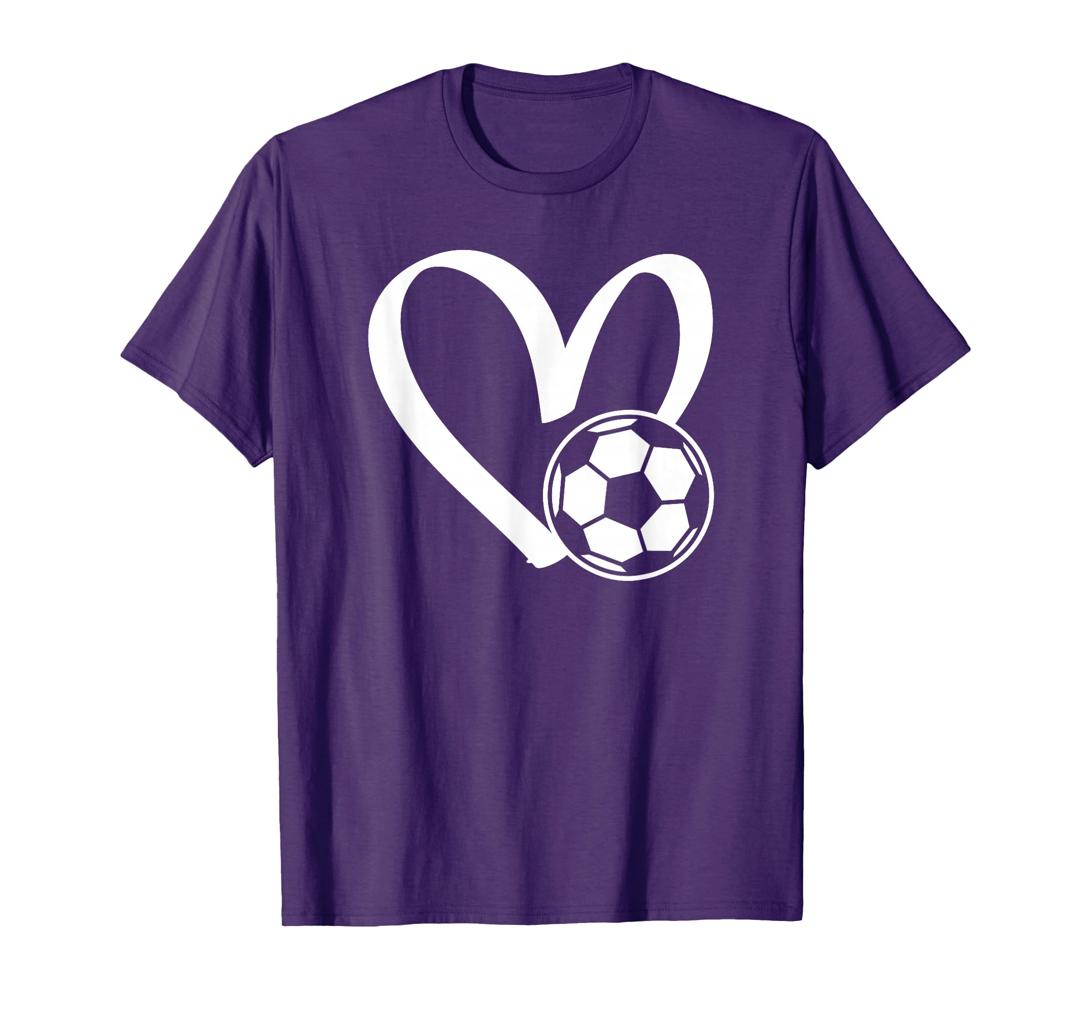 Soccer Ball Heart T-Shirt - Custom Art Print for Adults