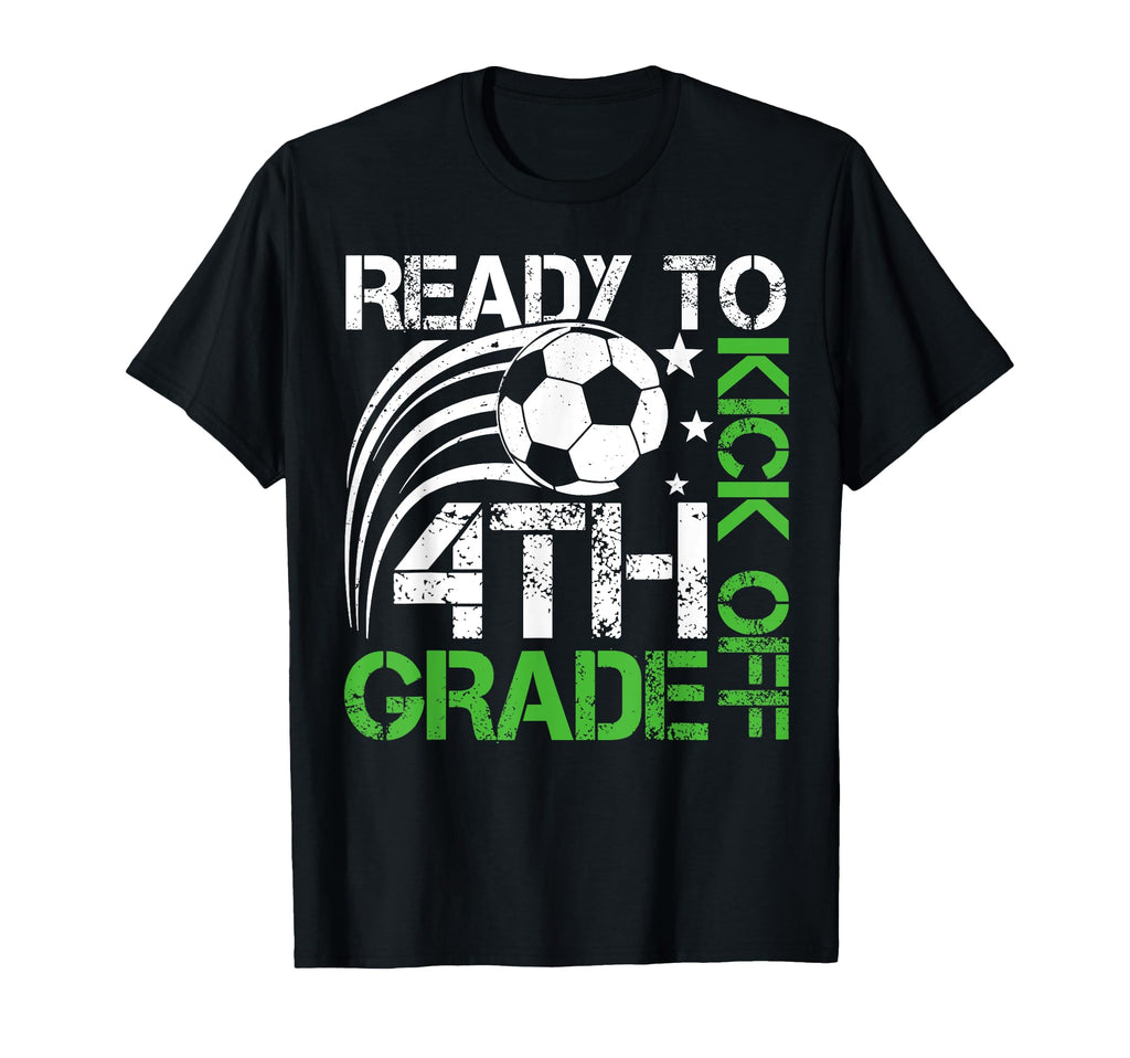Ready To Kick Off 4Th Grade Soccer T-Shirt - Minimalist Print for Adults