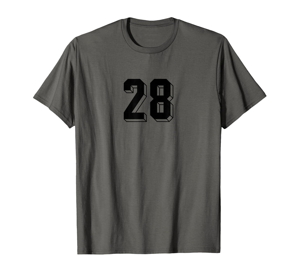 Number 28 80S 90S Soccer Team Jersey T-Shirt - Custom Art Print Unisex