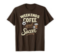 Weekends Coffee And Soccer T-Shirt - Aesthetic Graphic Unisex