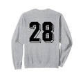 Number 28 Backside 80S 90S Team Sweatshirt - Aesthetic Graphic for Adults