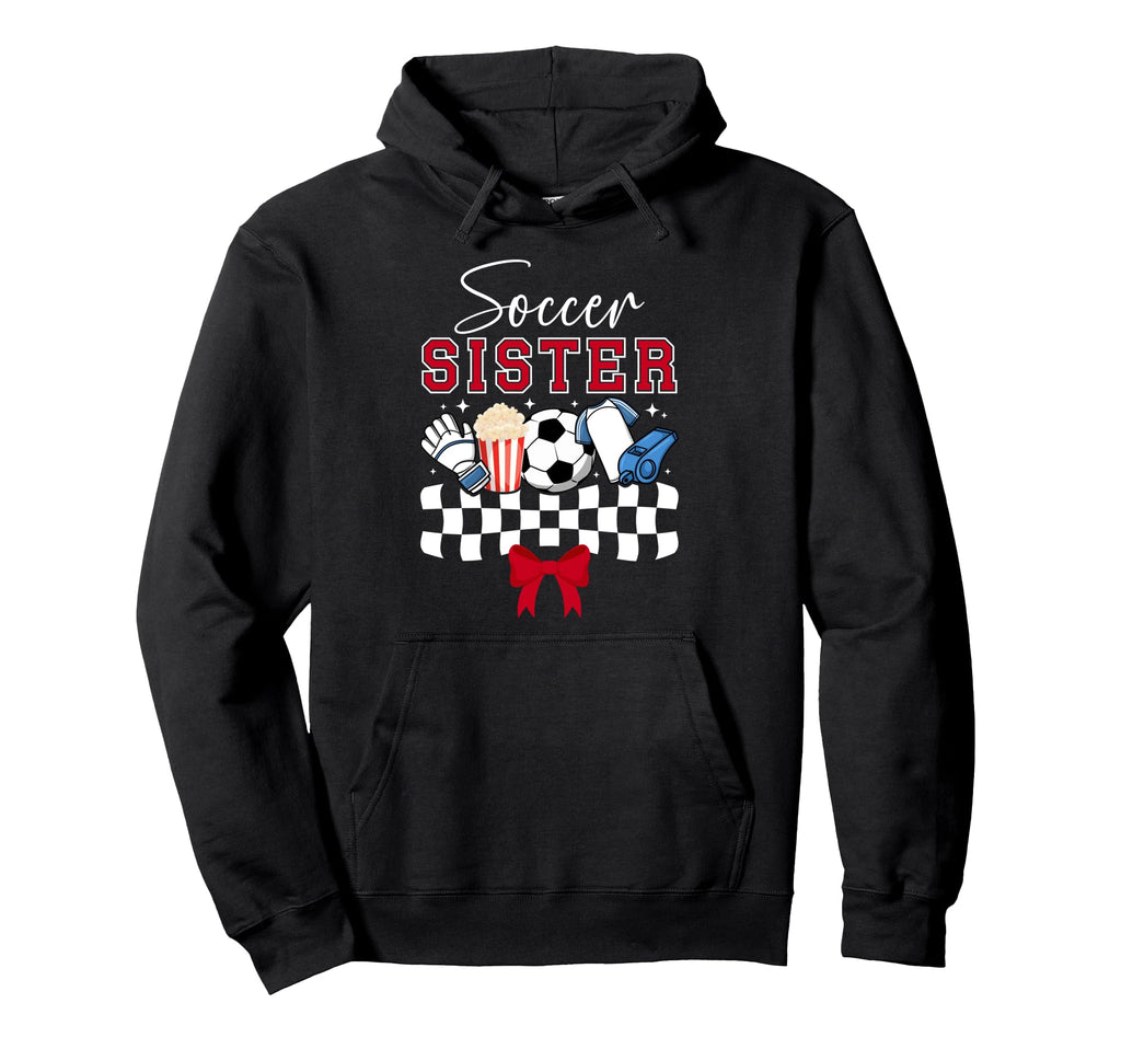 Soccer Sister Coquette Soccer Players Hoodie - Streetwear Style for Adults