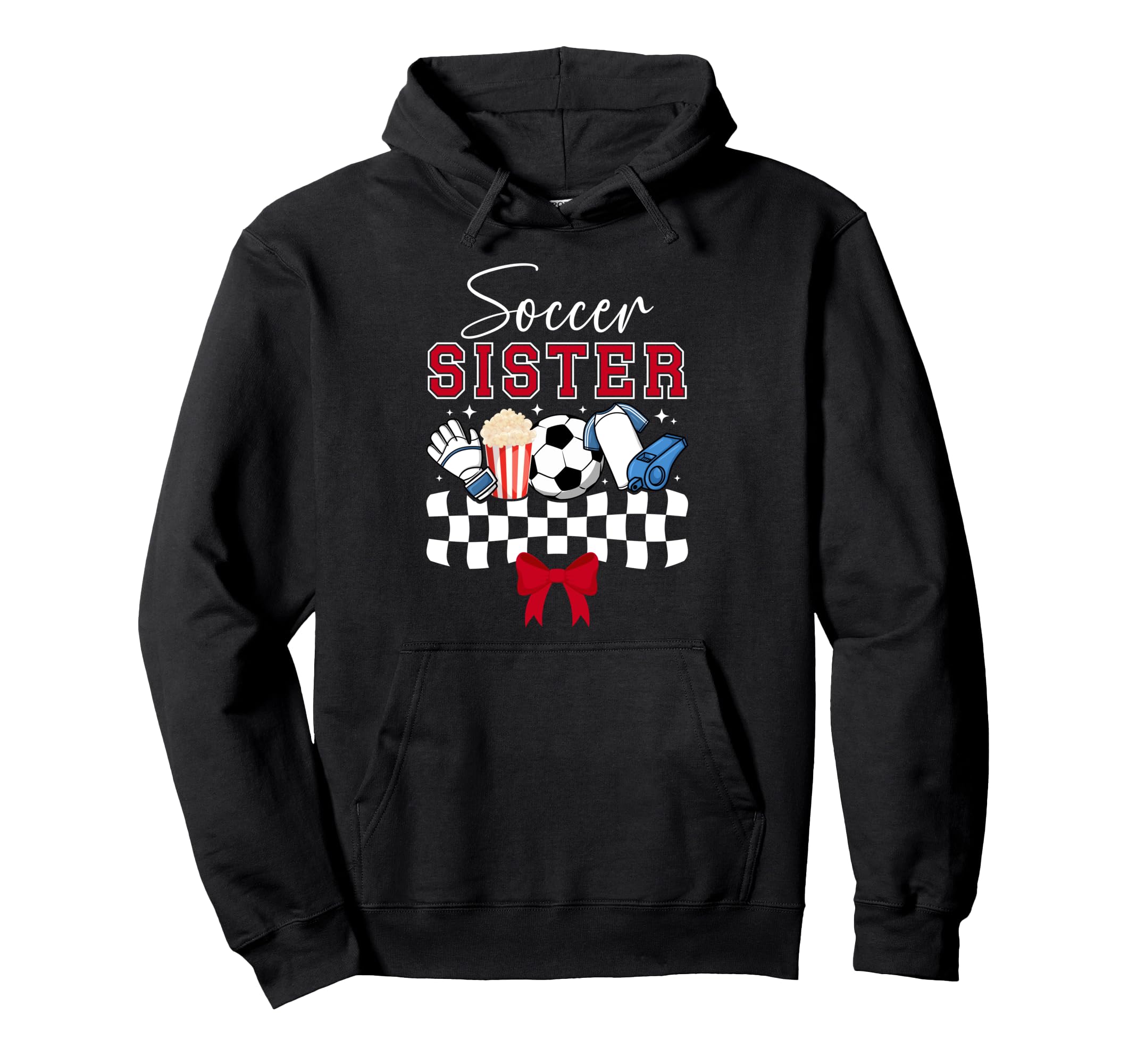 Soccer Sister Coquette Soccer Players Hoodie - Streetwear Style for Adults