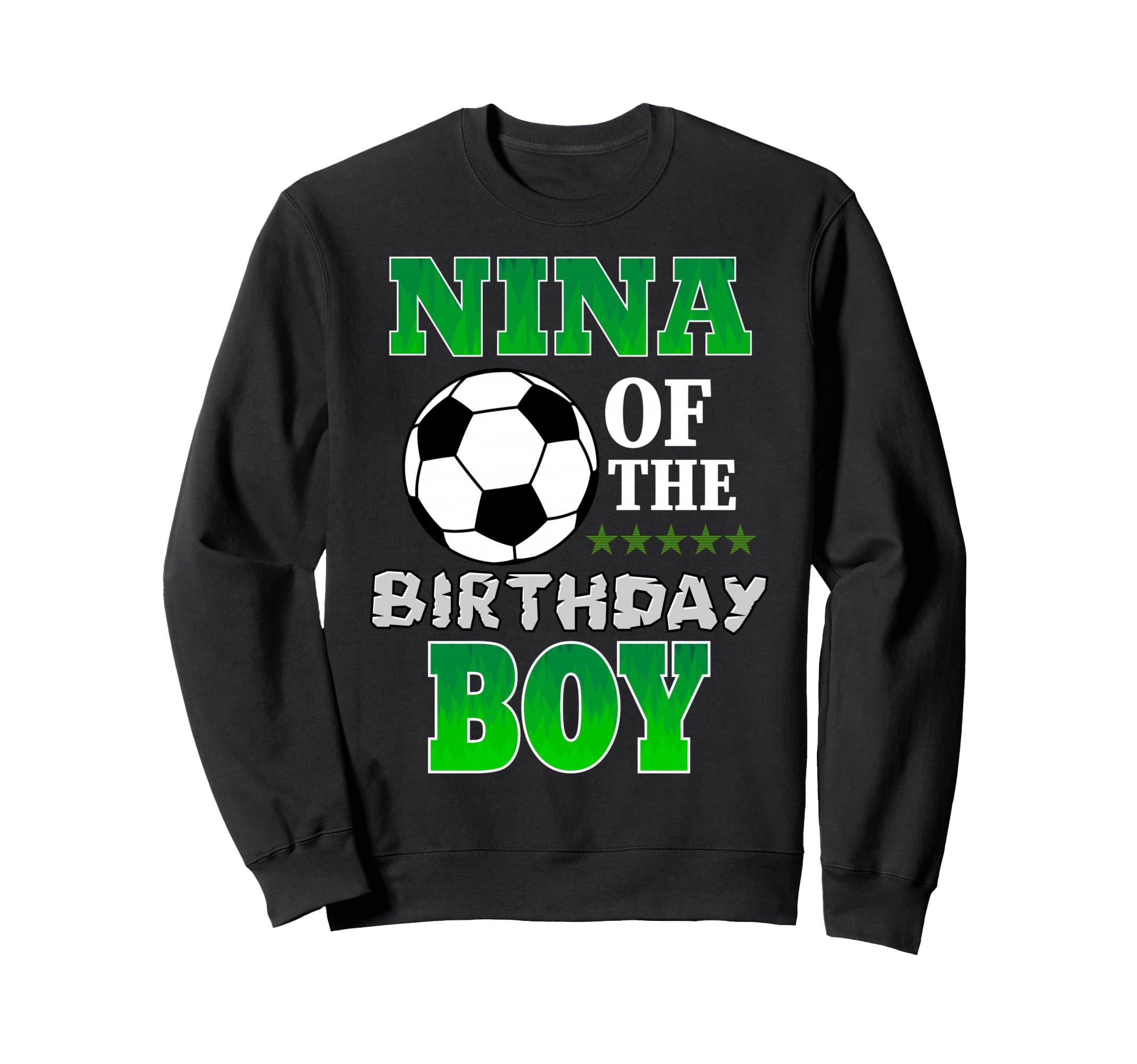 Nina Birthday Soccer Stars Sweatshirt - Fun Novelty Design for Adults