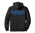 Hawaii Soccer Blue Text Hoodie - Fun Novelty Design for Adults