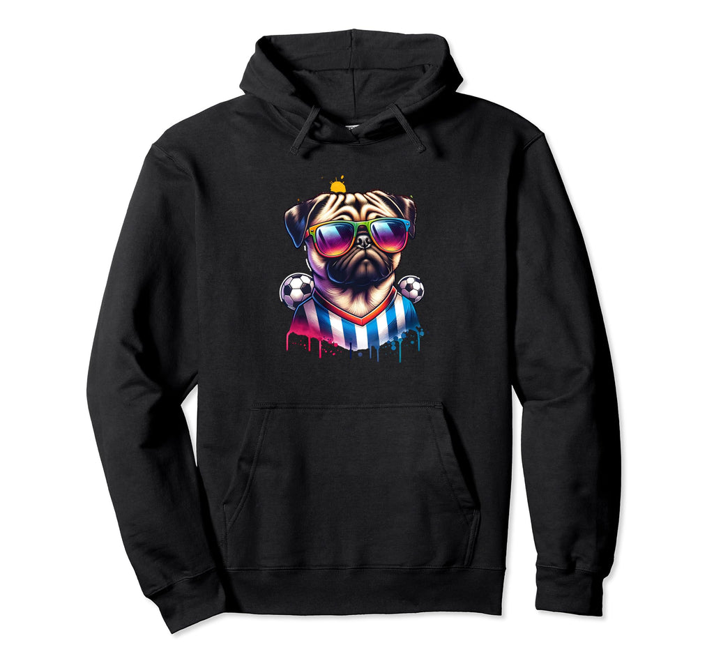 Pug Dog Soccer Ball Champion Fan Gift Hoodie - Streetwear Style Unisex