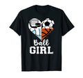Ball Heart Soccer Volleyball Basketball T-Shirt - Trendy Graphic Men Women