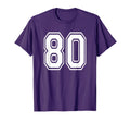 Number 80 80Th Birthday Gift Player T-Shirt - Unique Graphic Men Women