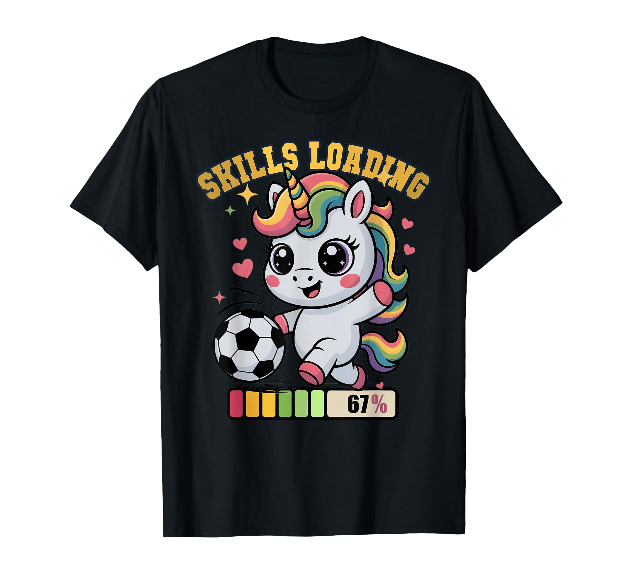 Kawaii Soccer Unicorn Skills T-Shirt - Fun Novelty Design for Adults