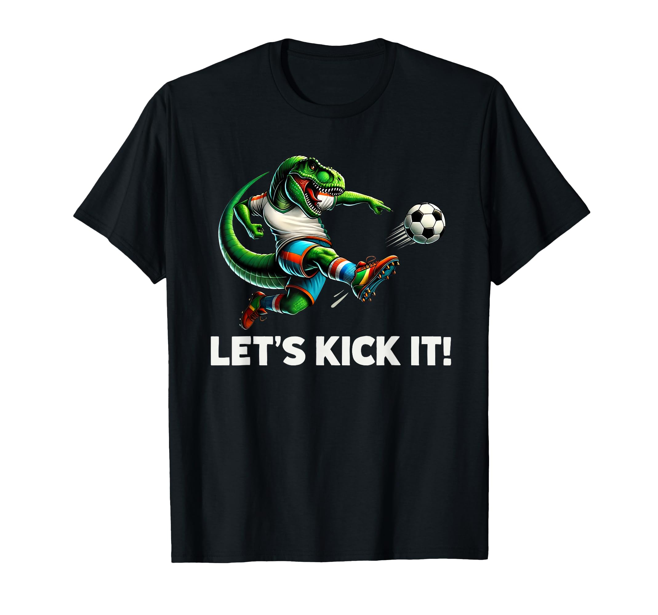Dinosaur Soccer Rex Funny Soccer Player T-Shirt - Unique Graphic Unisex