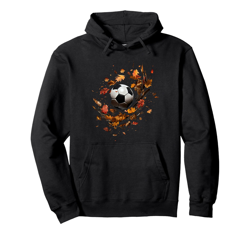 Soccer Autumn Leaves Soccer Player Hoodie - Streetwear Style for Adults