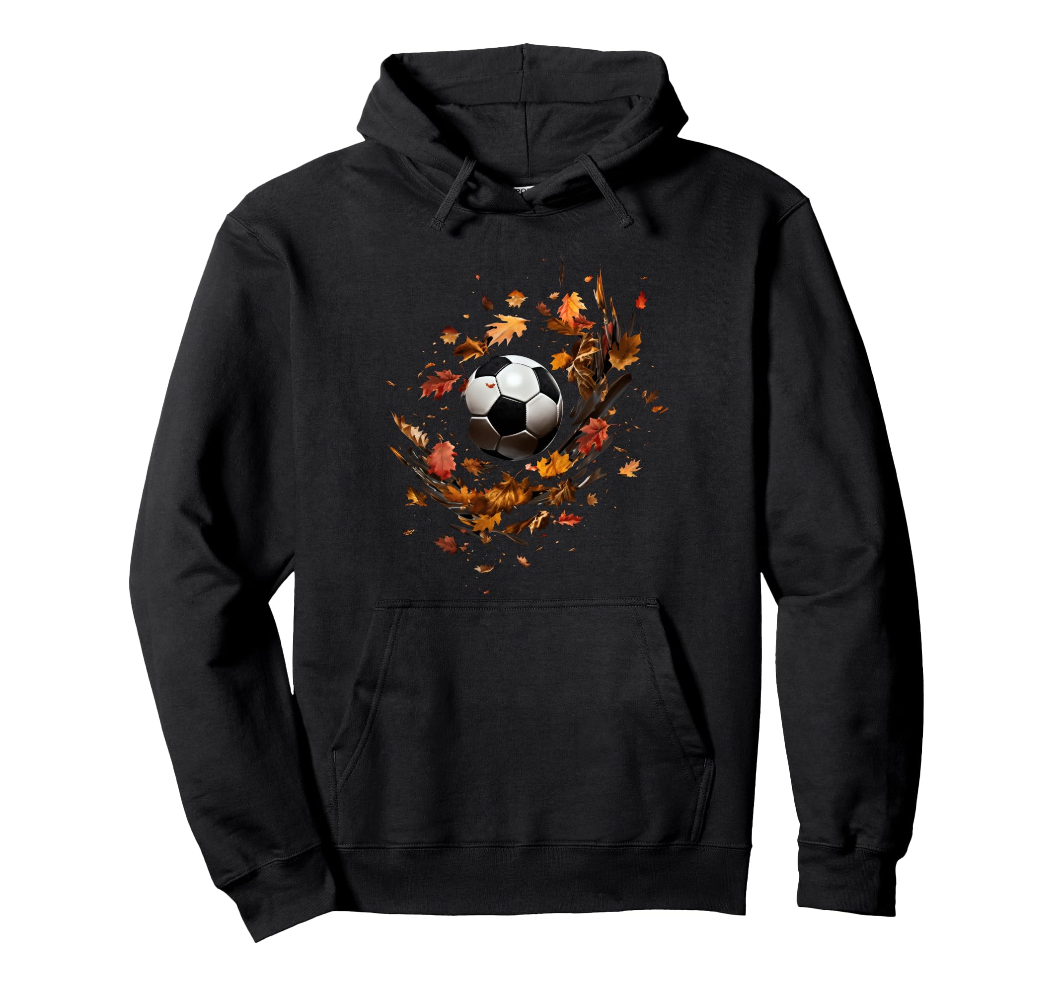 Soccer Autumn Leaves Soccer Player Hoodie - Streetwear Style for Adults