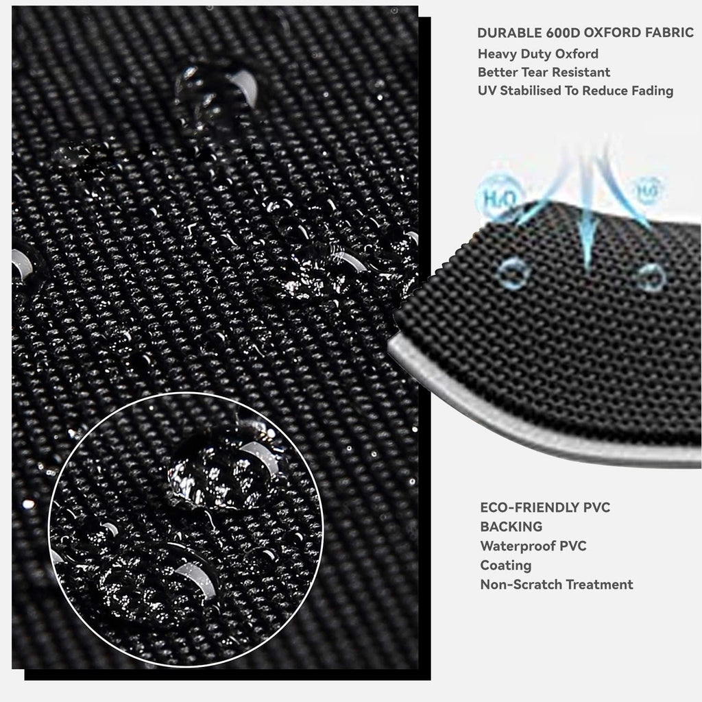 Outdoor Dining Cart Cover - Heavy Duty Waterproof Cover for Royal Gourmet Cart, Flattop Worktable, Propane Tank - Black, Polyester