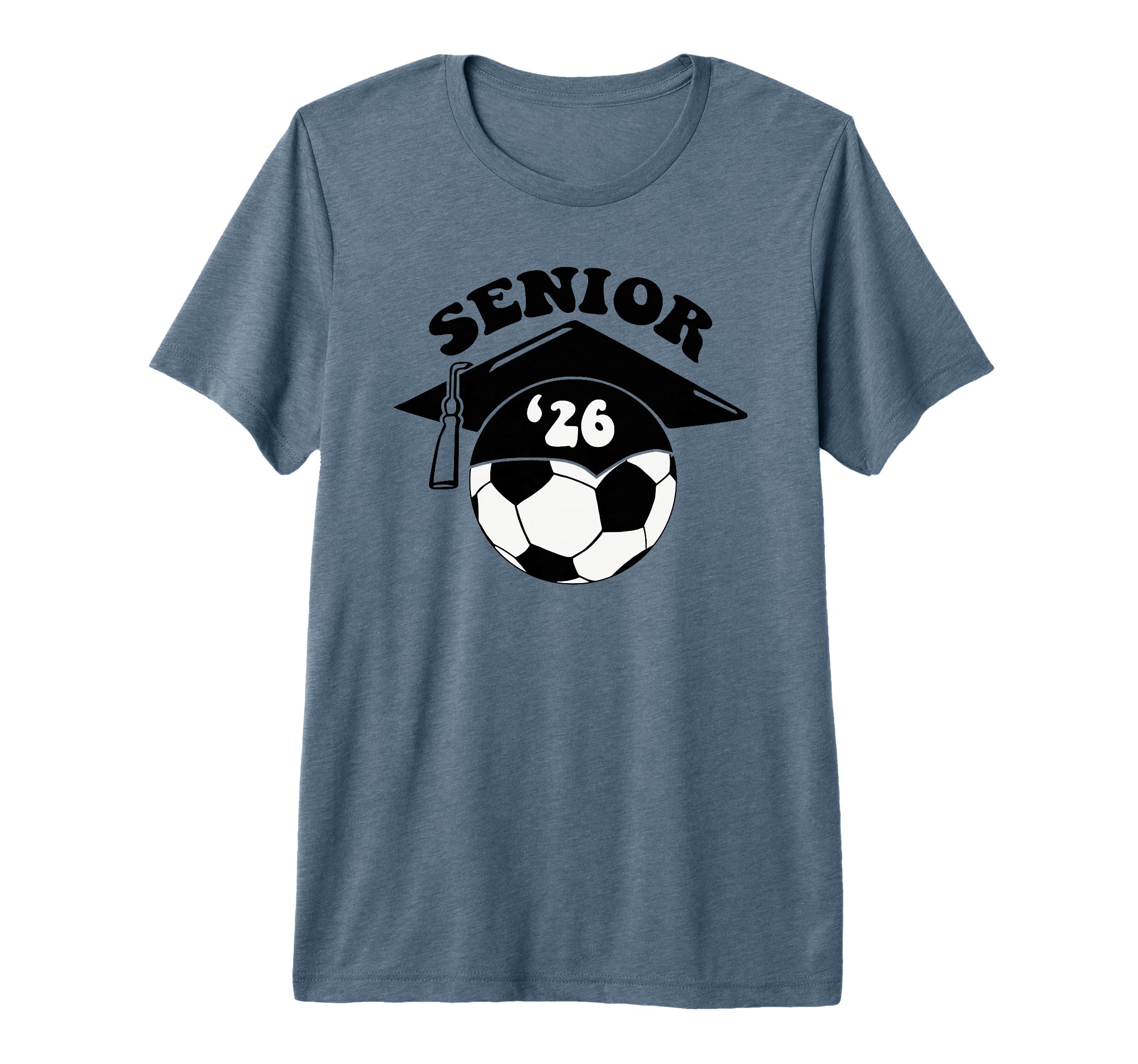 Soccer Senior Graduation Cap Tri T-Shirt - Custom Art Print for Adults