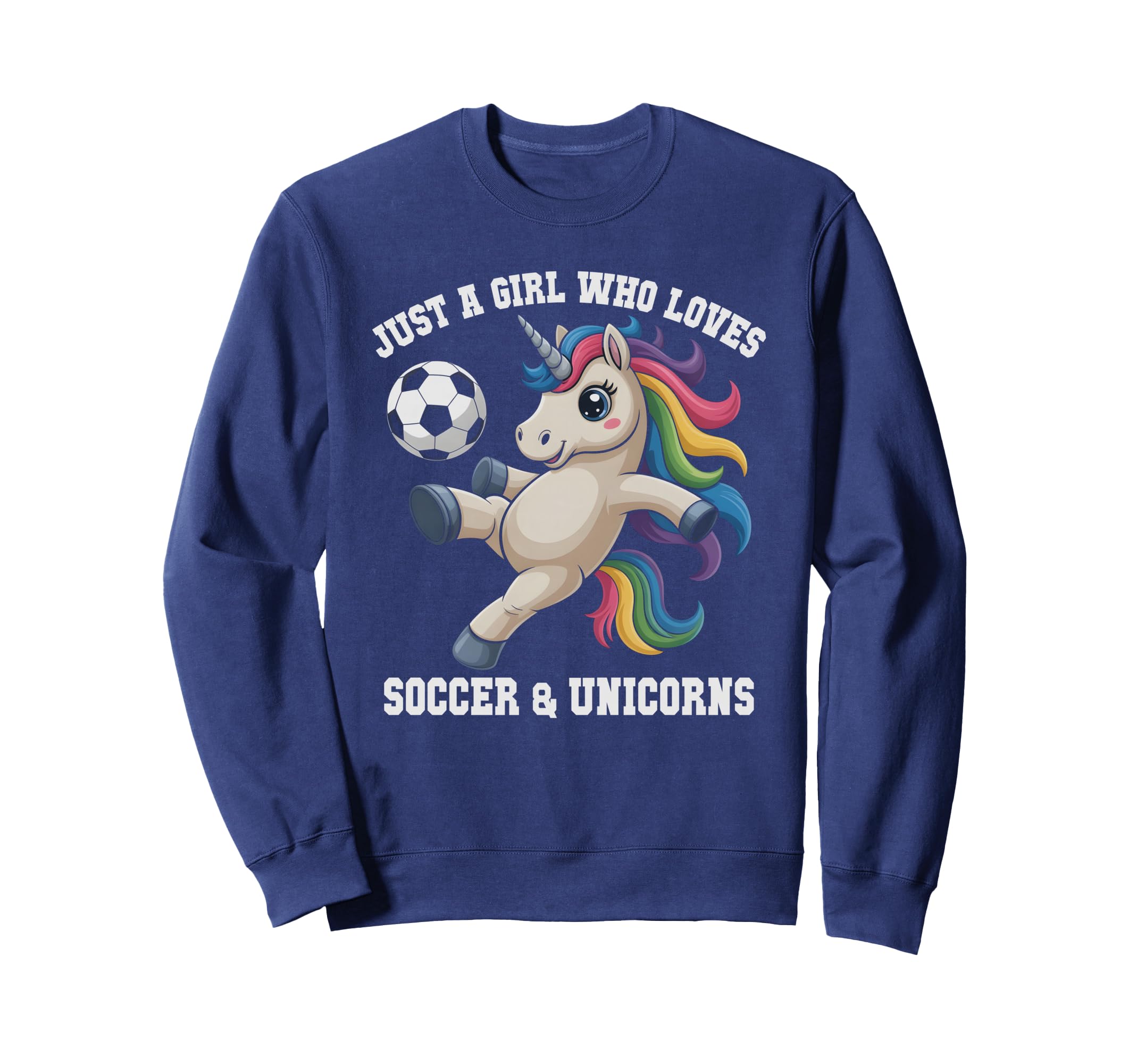 Kawaii Just Who Loves Soccer Sweatshirt - Casual Everyday Wear Unisex