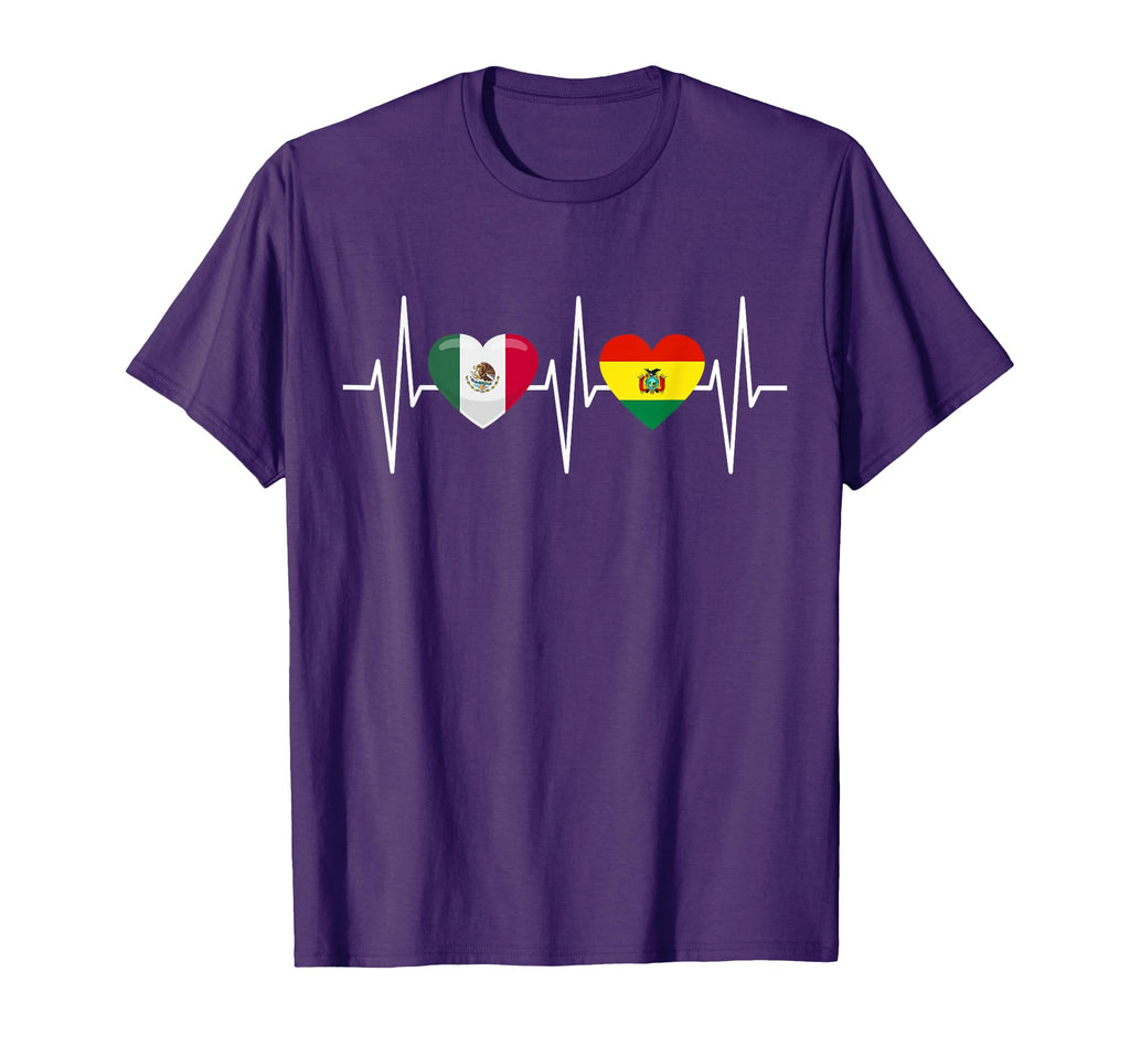 Mexico Bolivia Heartbeat Mexico T-Shirt - Streetwear Style for Adults