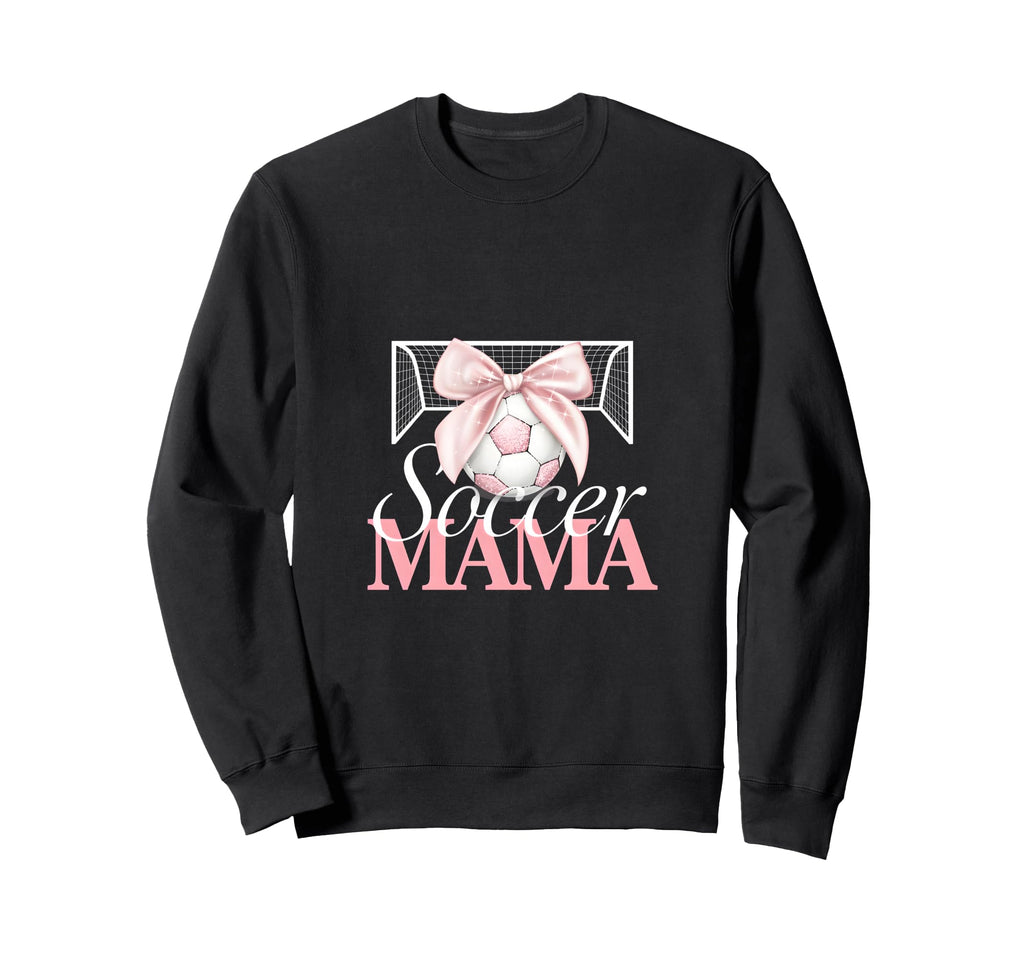 Soccer Mama Bow Soccer Mom Club Sweatshirt - Fun Novelty Design for Adults
