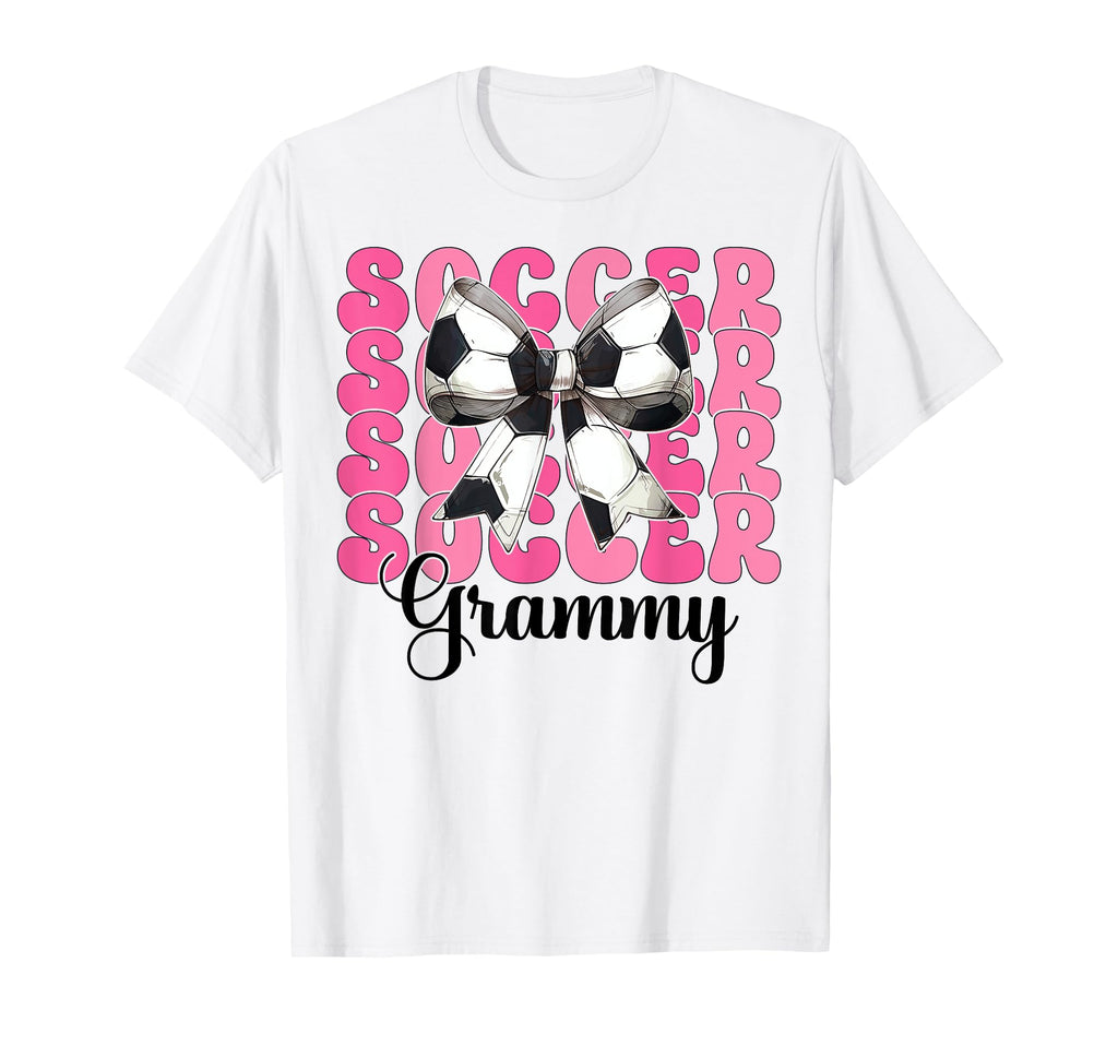 Soccer Grammy Soccer Grandma Coquette T-Shirt - Minimalist Print Men Women