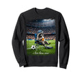 Raccoon Soccer Football I Live Here Sweatshirt - Trendy Graphic for Adults