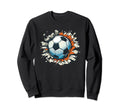 Soccer Ball Break Wall Soccer Sweatshirt - Fun Novelty Design for Adults