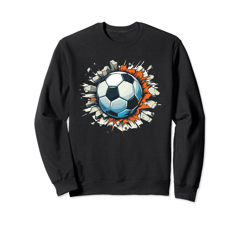 Soccer Ball Break Wall Soccer Sports Sweatshirt - Aesthetic Graphic Unisex