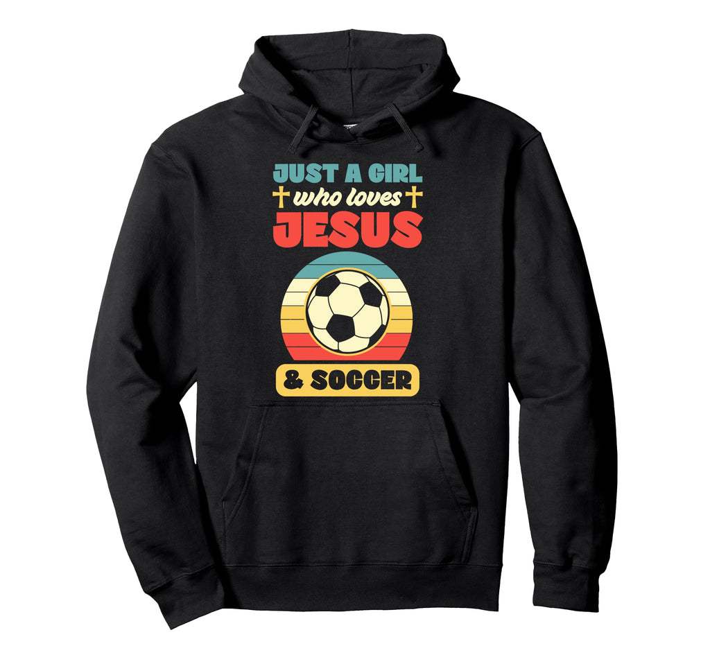 Just Who Loves Jesus And Soccer Christian Hoodie - Graphic Print for Adults