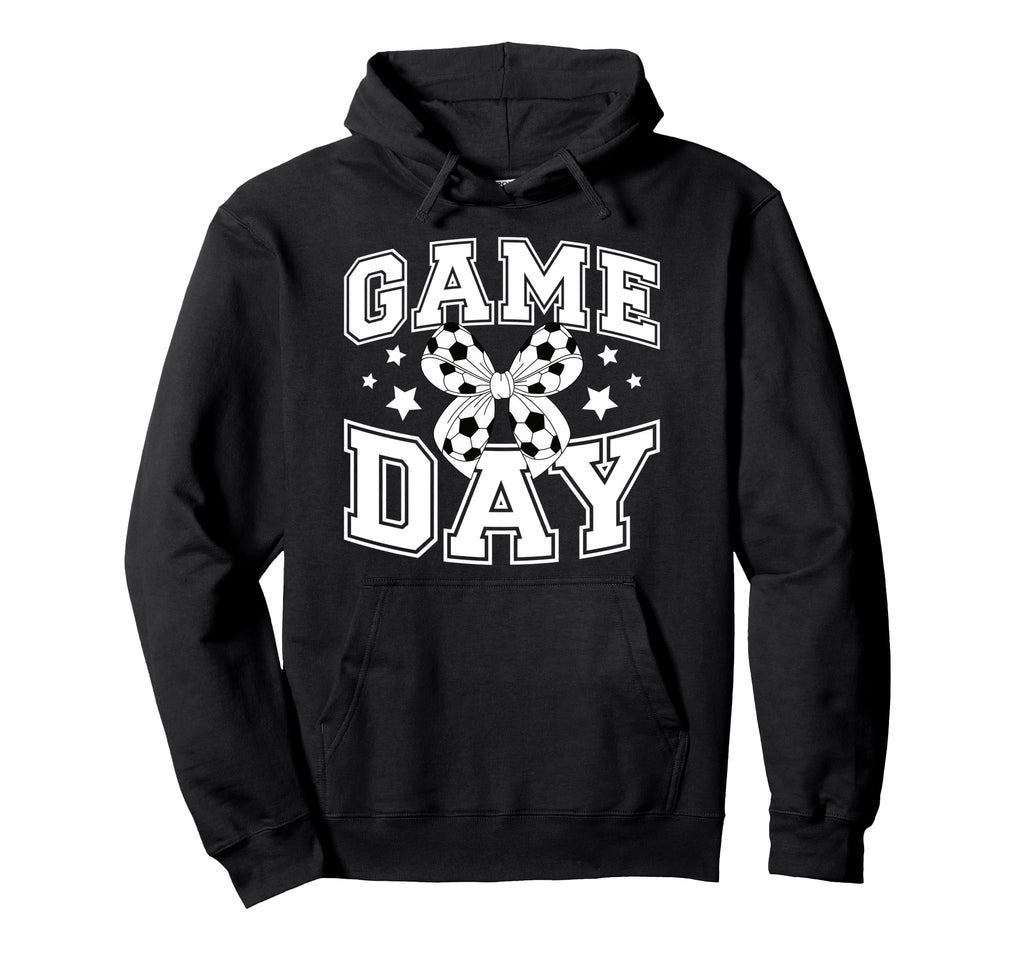 Game Day Coquette Soccer Game Day Soccer Hoodie - Trendy Graphic Unisex