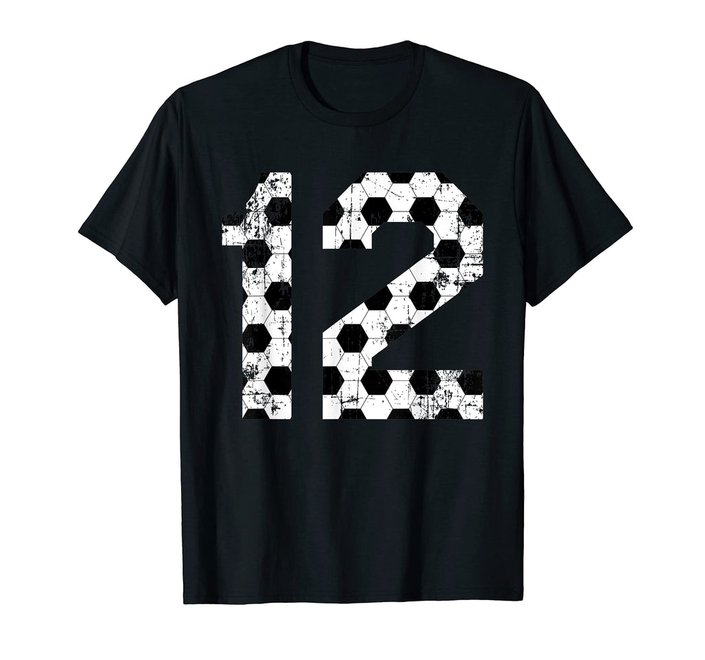 Soccer 12 Jersey Number T-Shirt - Streetwear Style for Adults