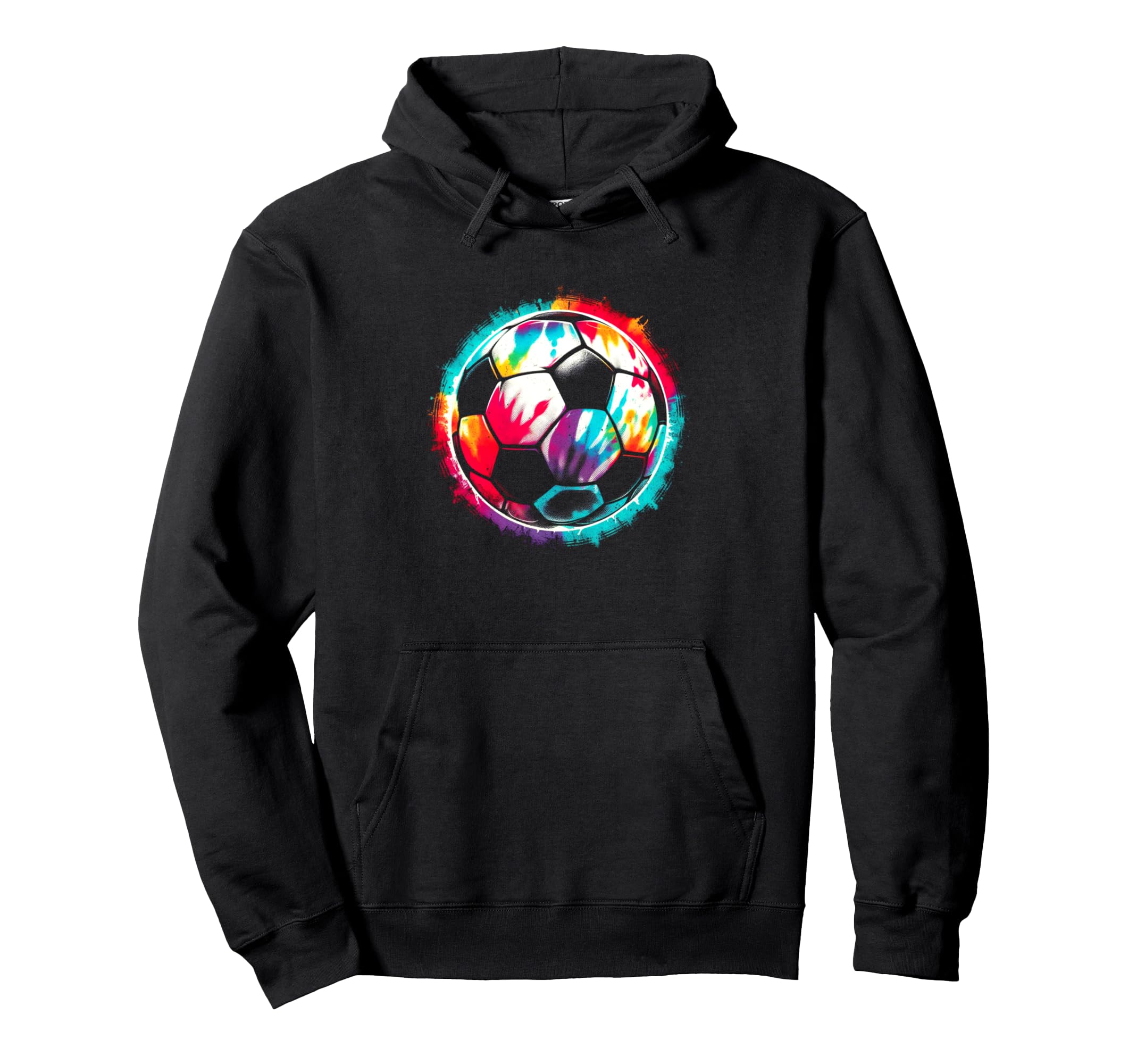 Soccer Ball Tie Dye Colorful Soccer Lover Hoodie - Streetwear Style Unisex