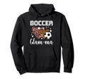 Soccer Glam Ma Heart Leopard Grandma Hoodie - Unique Graphic for Adults