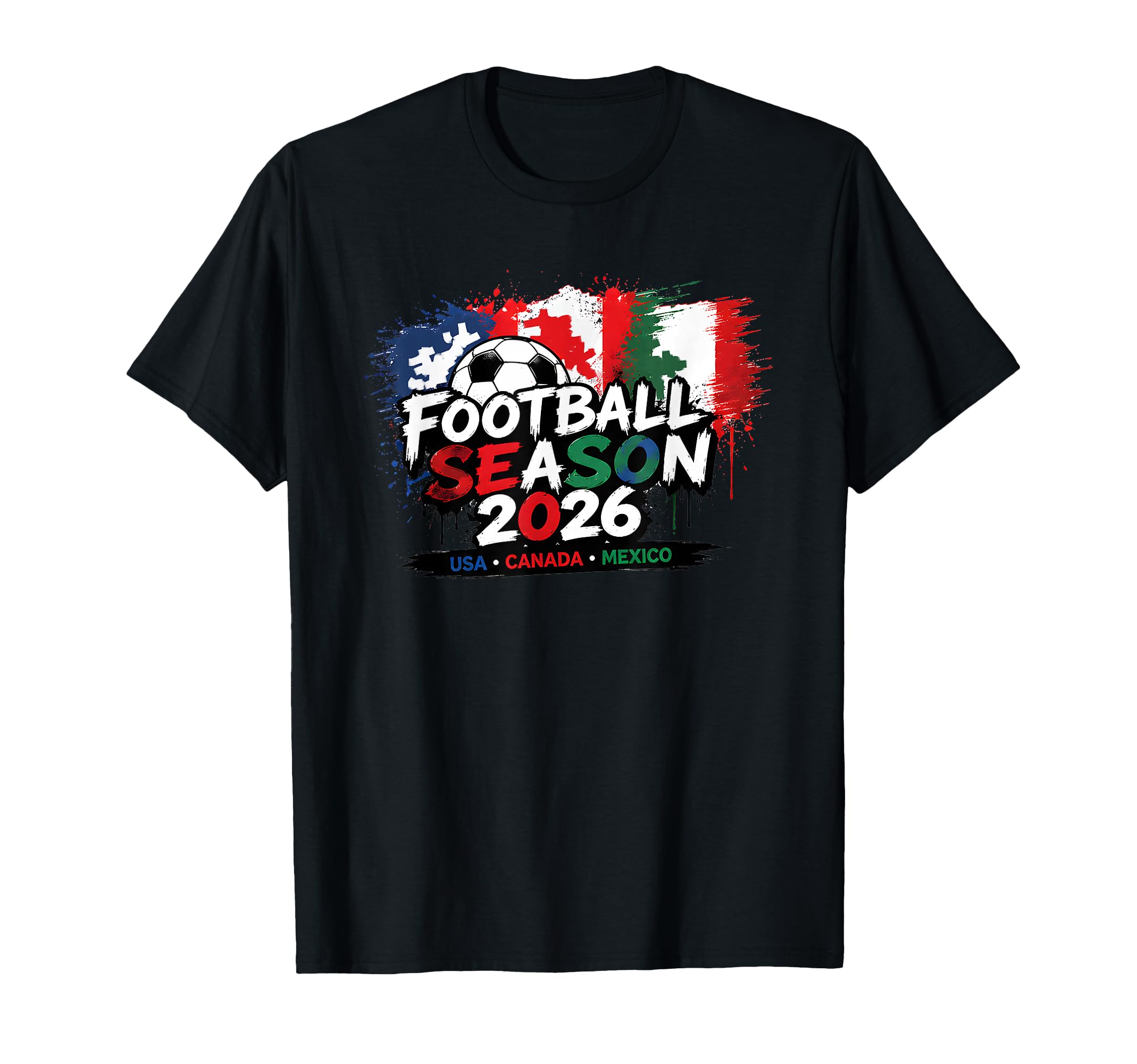 Football Season 2026 Usa Canada Mexico T-Shirt - Unique Graphic for Adults