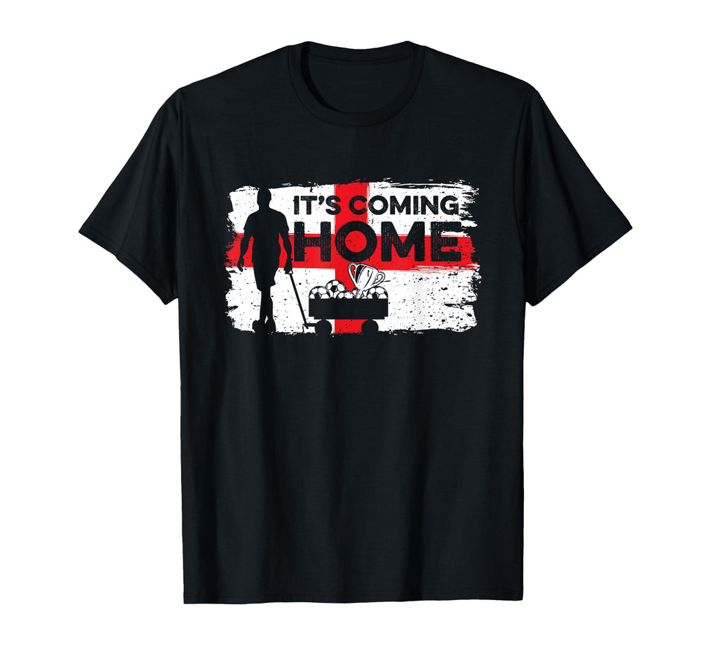 Coming Home England Flag Football T-Shirt - Casual Everyday Wear Unisex