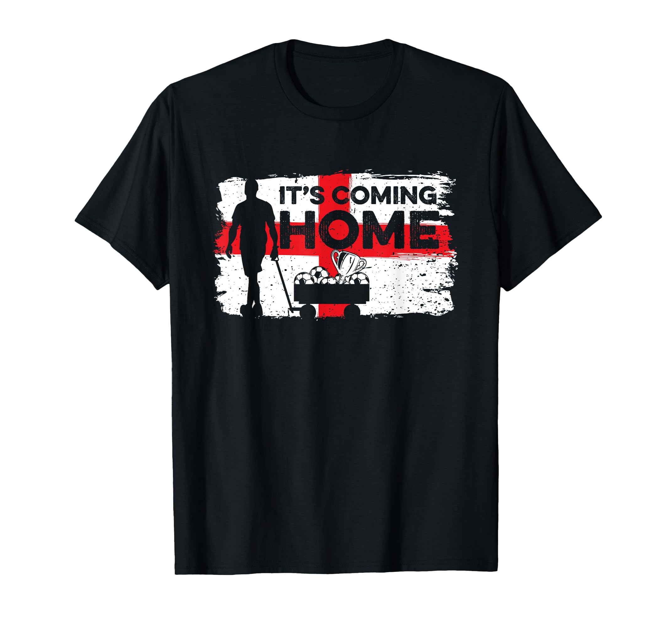Coming Home England Flag Football T-Shirt - Casual Everyday Wear Unisex