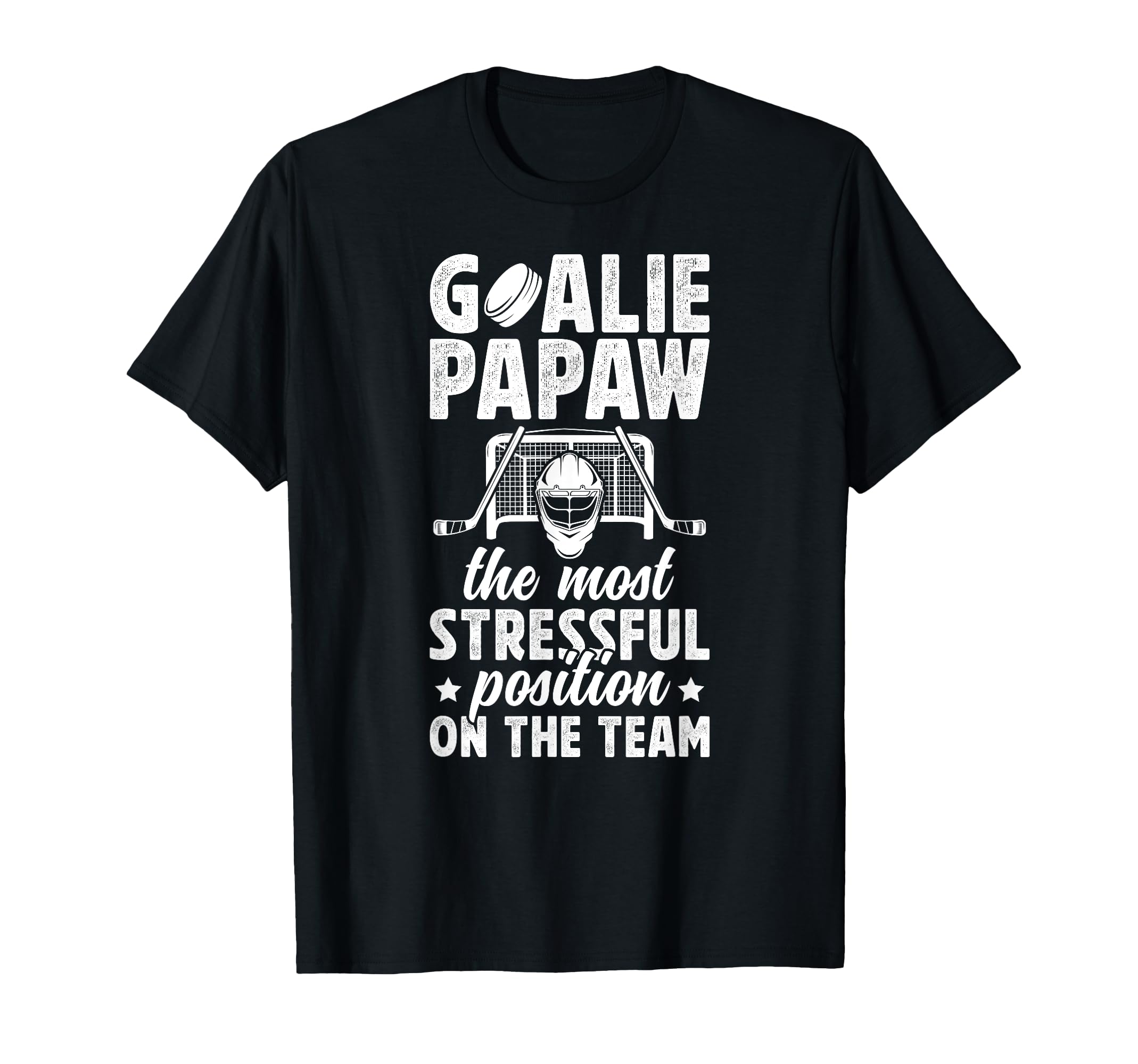 Funny Hockey Goalie Papaw Ice Hockey T-Shirt - Custom Art Print Men Women