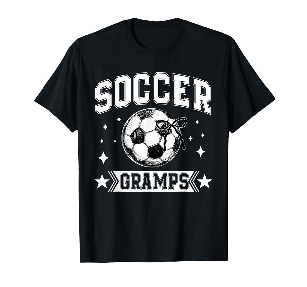 Coquette Bow Soccer Gramps Soccer Team T-Shirt - Trendy Graphic Men Women