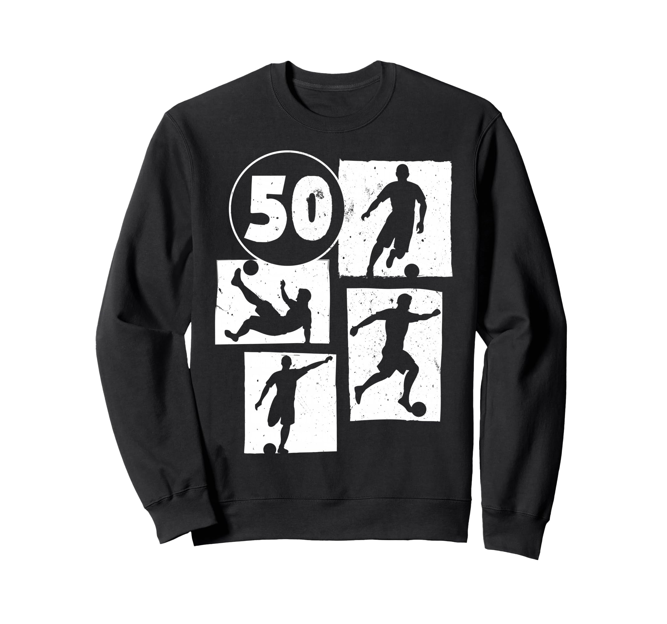 50Th Birthday Soccer Player Football Sweatshirt - Custom Art Print Unisex