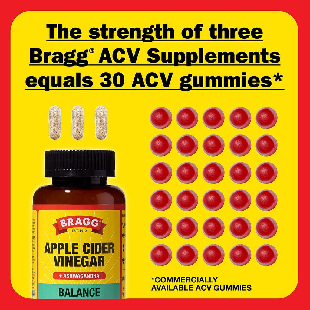 Bragg - Balance - Apple Cider Vinegar & Ashwagandha Capsules, 90 ct.